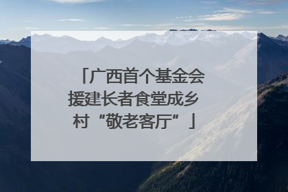 广西首个基金会援建长者食堂成乡村“敬老客厅”