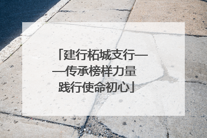 建行柘城支行——传承榜样力量 践行使命初心