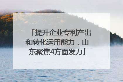 提升企业专利产出和转化运用能力，山东聚焦4方面发力