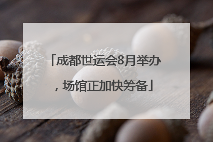成都世运会8月举办，场馆正加快筹备