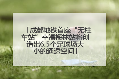 成都地铁首座“无柱车站”幸福梅林站将创造出6.5个足球场大小的通透空间