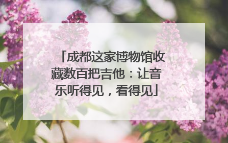成都这家博物馆收藏数百把吉他：让音乐听得见，看得见