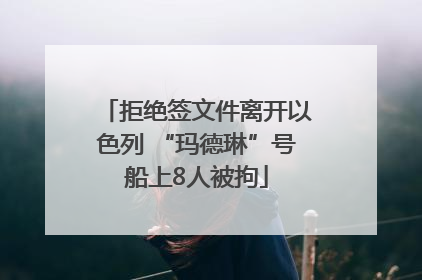 拒绝签文件离开以色列 “玛德琳”号船上8人被拘