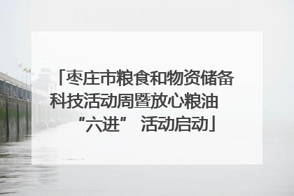 枣庄市粮食和物资储备科技活动周暨放心粮油 “六进” 活动启动