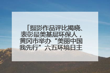 摄影作品评比揭晓、表彰最美基层环保人，黄冈市举办“美丽中国我先行”六五环境日主题宣传活动