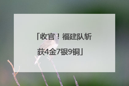 收官！福建队斩获4金7银9铜