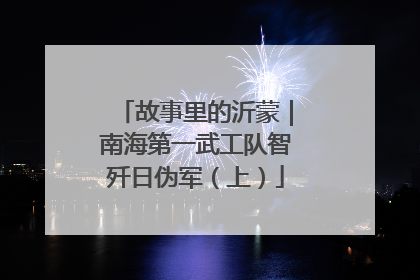故事里的沂蒙｜南海第一武工队智歼日伪军（上）