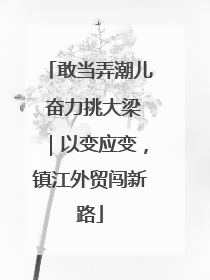 敢当弄潮儿 奋力挑大梁｜以变应变，镇江外贸闯新路