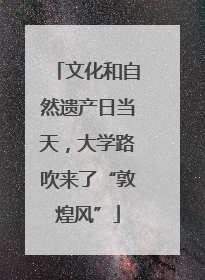 文化和自然遗产日当天，大学路吹来了“敦煌风”
