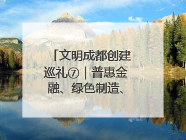 文明成都创建巡礼⑦｜普惠金融、绿色制造、公益助学展现城市文明底色