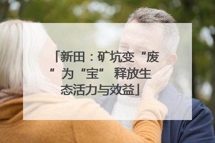 新田：矿坑变“废”为“宝” 释放生态活力与效益
