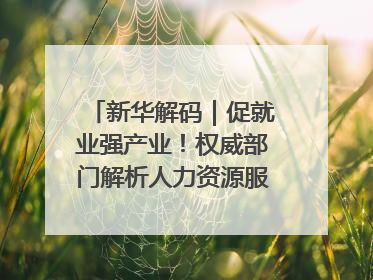 新华解码｜促就业强产业！权威部门解析人力资源服务业与制造业融合发展试点