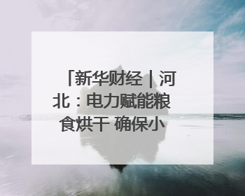 新华财经｜河北：电力赋能粮食烘干 确保小麦高质量归仓