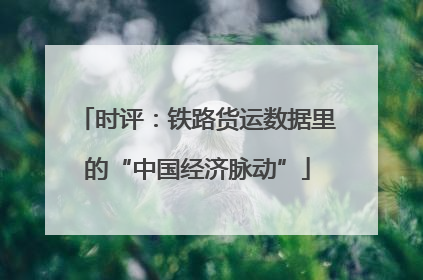 时评：铁路货运数据里的“中国经济脉动”
