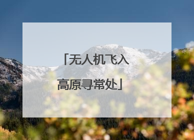 无人机飞入高原寻常处
