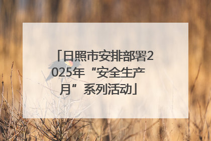 日照市安排部署2025年“安全生产月”系列活动
