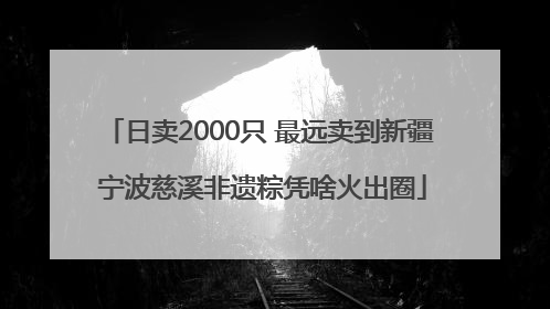 日卖2000只 最远卖到新疆 宁波慈溪非遗粽凭啥火出圈