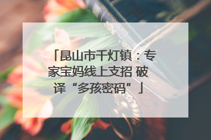 昆山市千灯镇：专家宝妈线上支招 破译“多孩密码”