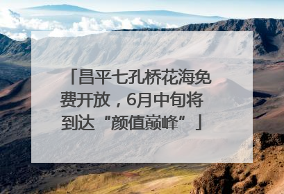 昌平七孔桥花海免费开放，6月中旬将到达“颜值巅峰”