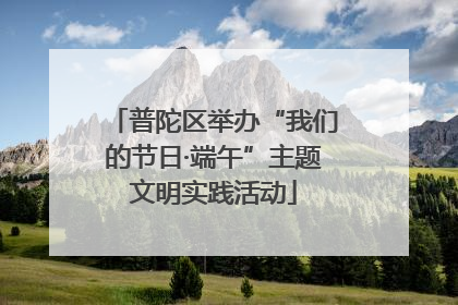 普陀区举办“我们的节日·端午”主题文明实践活动
