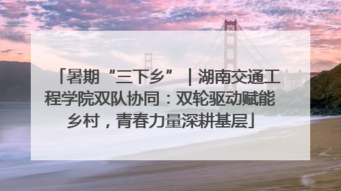 暑期“三下乡”｜湖南交通工程学院双队协同：双轮驱动赋能乡村，青春力量深耕基层