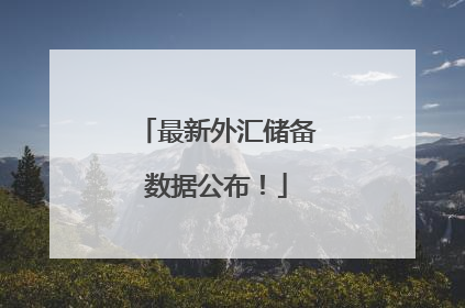 最新外汇储备数据公布！