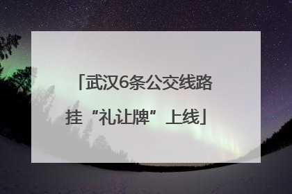 武汉6条公交线路挂“礼让牌”上线