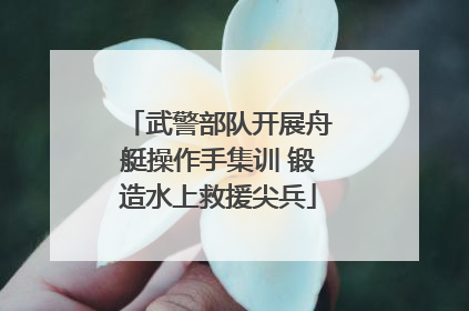 武警部队开展舟艇操作手集训 锻造水上救援尖兵