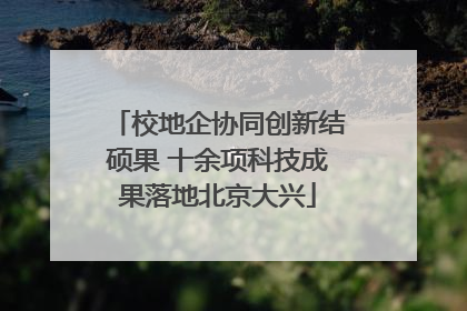 校地企协同创新结硕果 十余项科技成果落地北京大兴