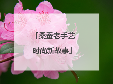 桑蚕老手艺 时尚新故事