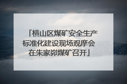 横山区煤矿安全生产标准化建设现场观摩会在朱家峁煤矿召开