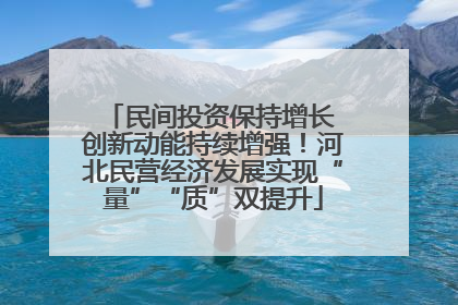 民间投资保持增长 创新动能持续增强！河北民营经济发展实现“量”“质”双提升