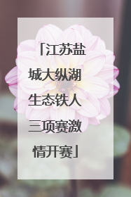 江苏盐城大纵湖生态铁人三项赛激情开赛