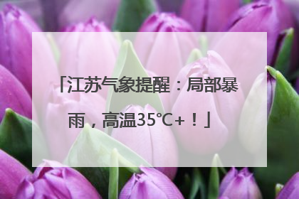 江苏气象提醒：局部暴雨，高温35℃+！