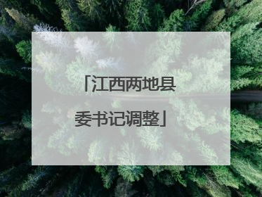 江西两地县委书记调整