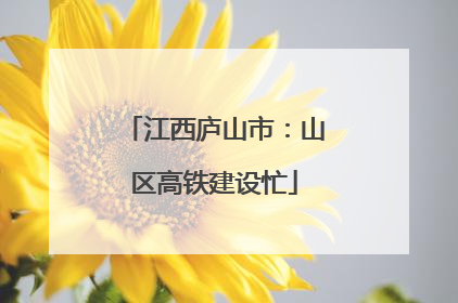 江西庐山市：山区高铁建设忙