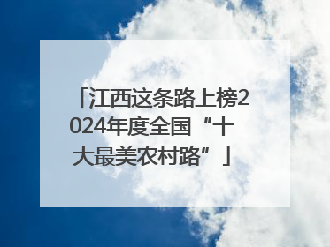 江西这条路上榜2024年度全国“十大最美农村路”