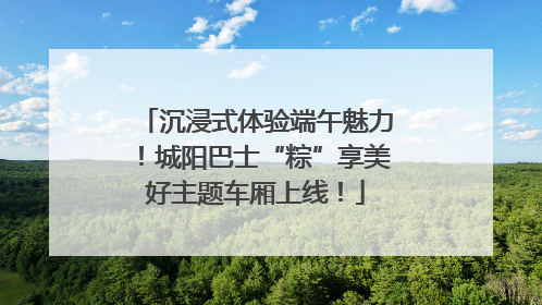 沉浸式体验端午魅力！城阳巴士“粽”享美好主题车厢上线！