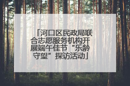 河口区民政局联合志愿服务机构开展端午佳节“乐龄守望”探访活动