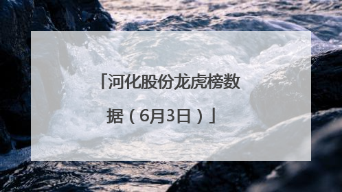河化股份龙虎榜数据（6月3日）