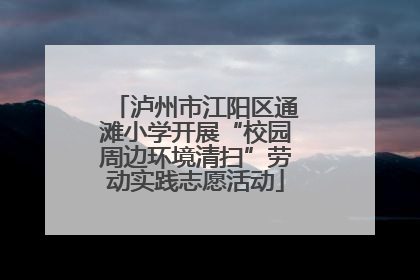 泸州市江阳区通滩小学开展“校园周边环境清扫”劳动实践志愿活动