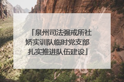 泉州司法强戒所社矫实训队临时党支部扎实推进队伍建设