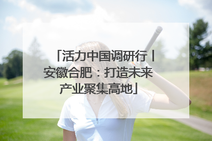 活力中国调研行丨安徽合肥：打造未来产业聚集高地