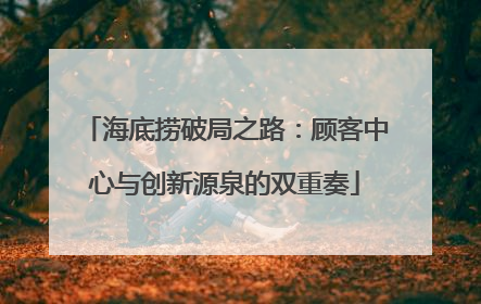 海底捞破局之路：顾客中心与创新源泉的双重奏