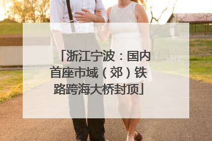 浙江宁波：国内首座市域（郊）铁路跨海大桥封顶