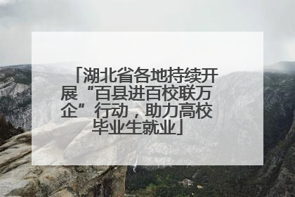 湖北省各地持续开展“百县进百校联万企”行动，助力高校毕业生就业