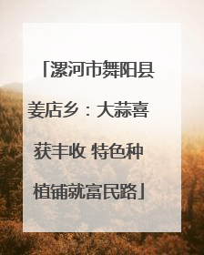 漯河市舞阳县姜店乡：大蒜喜获丰收 特色种植铺就富民路