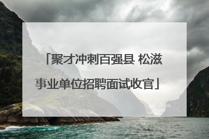 聚才冲刺百强县 松滋事业单位招聘面试收官
