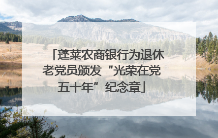 蓬莱农商银行为退休老党员颁发“光荣在党五十年”纪念章