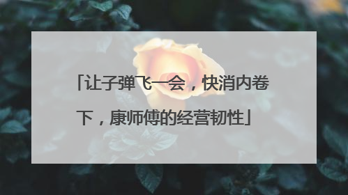 让子弹飞一会，快消内卷下，康师傅的经营韧性